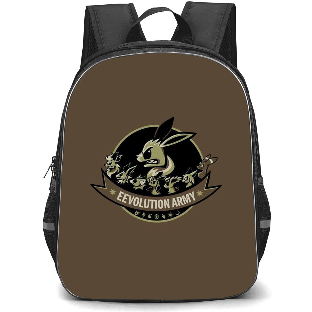 Pokemon Backpack StudentPack - Pokemon Evolution Army Brown Background