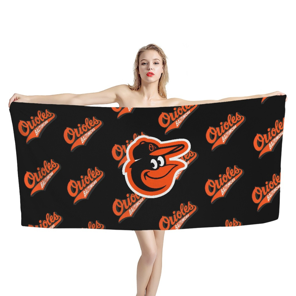 MLB Baltimore Orioles Bath Beach Towel - Baltimore Orioles Medley Monogram Wordmark