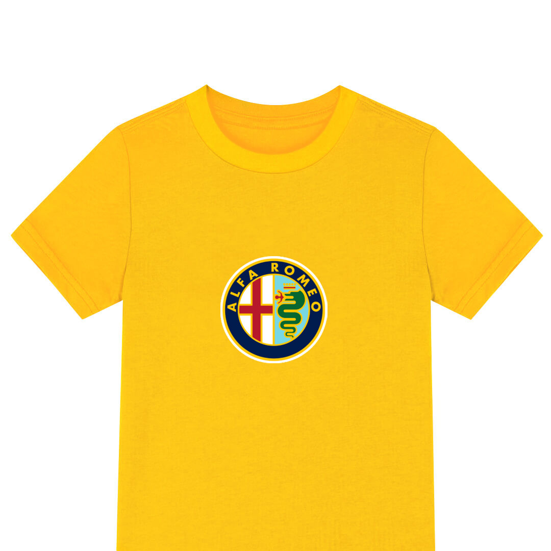 Alfa Romeo Tee Shirt T-Shirt Short Sleeve - Alfa Romeo Logo 1972-2000