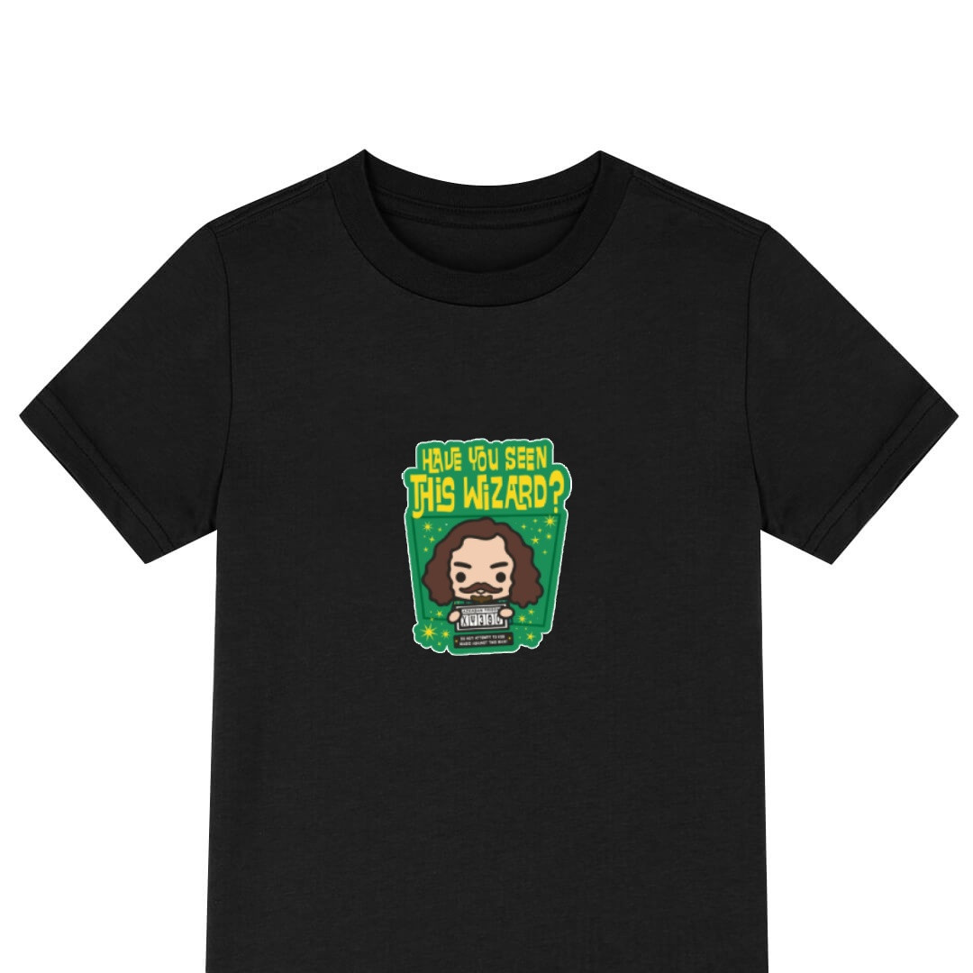 Harry Potter Sirius Black Tee Shirt T-Shirt Short Sleeve - Sirius Black Wanted Chibi Cartoon Sticker Art