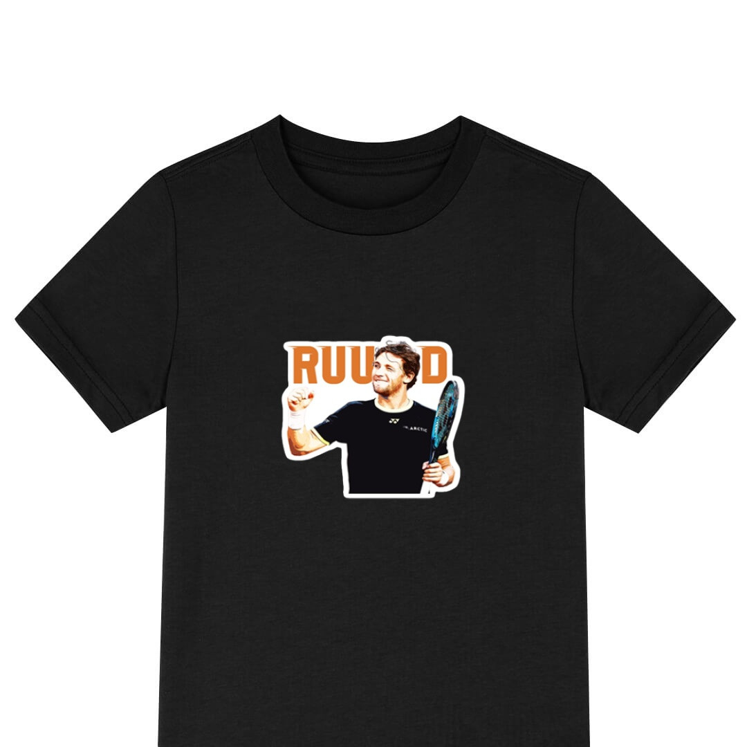 Casper Ruud Tee Shirt T-Shirt Short Sleeve - Casper Ruud Celebrating Win Photo Sticker