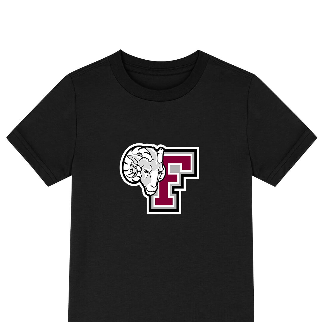 Fordham Rams Tee Shirt T-Shirt Short Sleeve - Fordham University Rams College Football Team Single Logo