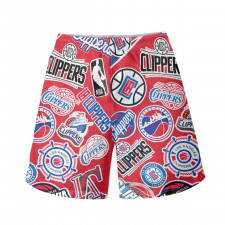 NBA Los Angeles Clippers Beach Shorts Swim Pants Swimming Trunks - Los Angeles Clippers Mania College Logo