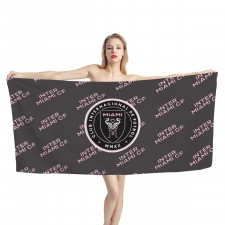 MLS Inter Miami CF Bath Beach Towel - Inter Miami CF Medley Monogram Wordmark