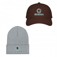 Skoda Baseball Cap Beanie Hat - Skoda Emblem Logo