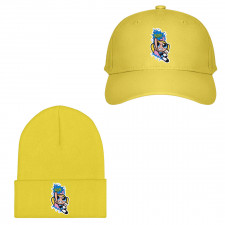 Powerpuff Girls Bubbles Baseball Cap Beanie Hat - Bubbles Fighting Bam Character Art