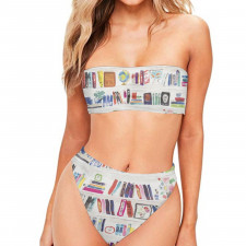 Kate Spade Bandeau Bikini Two Piece Women's Swimsuit - Kate Spade Kravet Bella Books - Confetti Poster