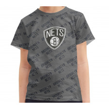 NBA Brooklyn Nets Tee T-Shirt - Brooklyn Nets Medley Monogram Wordmark