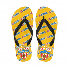 UD Almeria Flip Flops Thongs V-Strap Sandals - Almeria Football Club Medley Monogram Wordmark