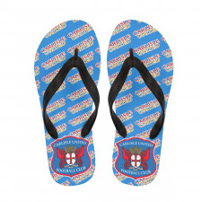 Carlisle United Flip Flops Thongs V-Strap Sandals - Carlisle Football Club Medley Monogram Wordmark