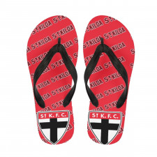 ST Kilda Football Club Flip Flops Thongs V-Strap Sandals - Kilda Football Club Medley Monogram Wordmark