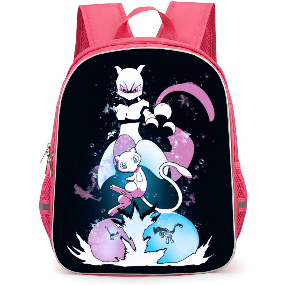 Pokemon Mewtwo Backpack StudentPack - Mewtwo Changes Black Background