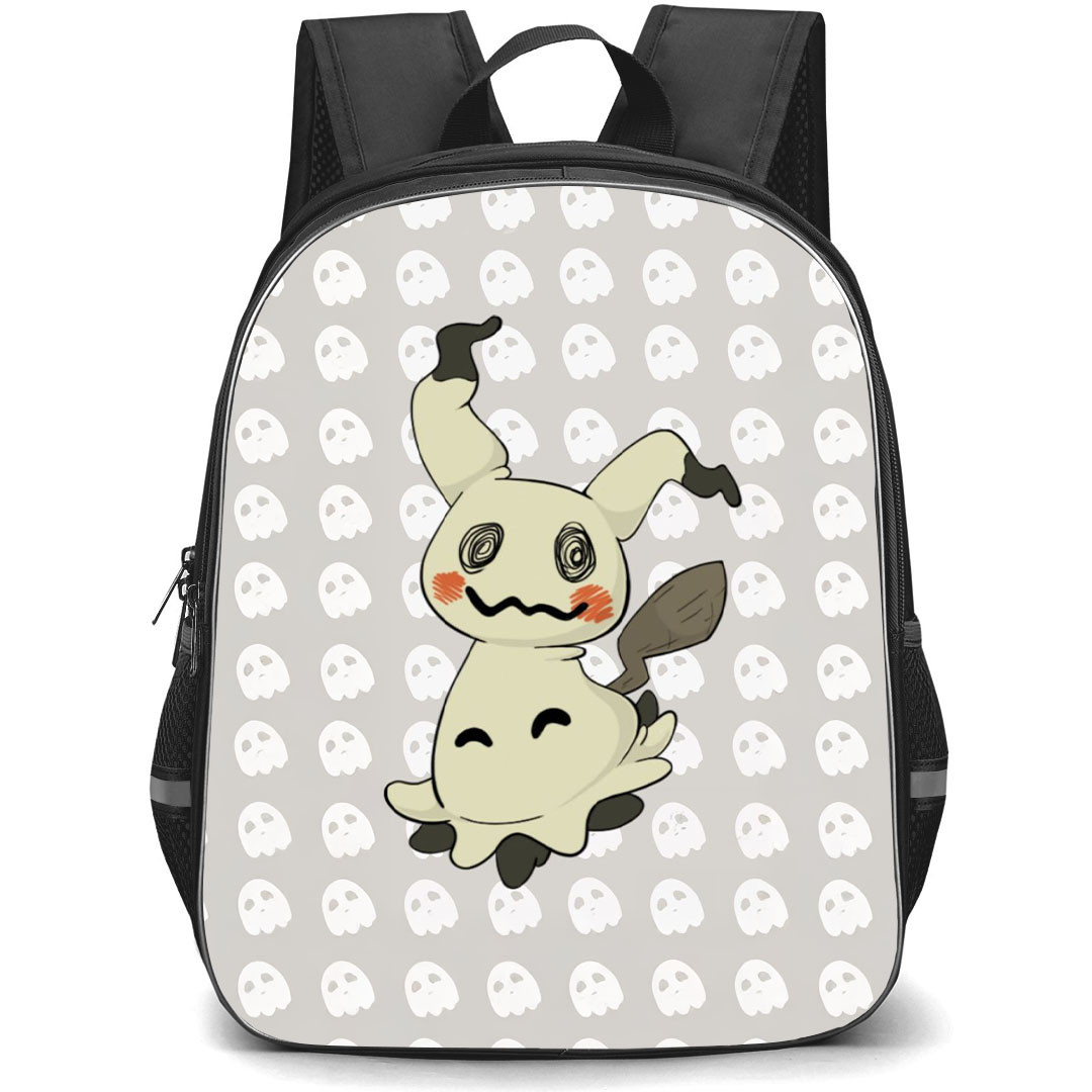 Pokemon Mimikyu Backpack StudentPack - Mimikyu Ghost Pattern Background