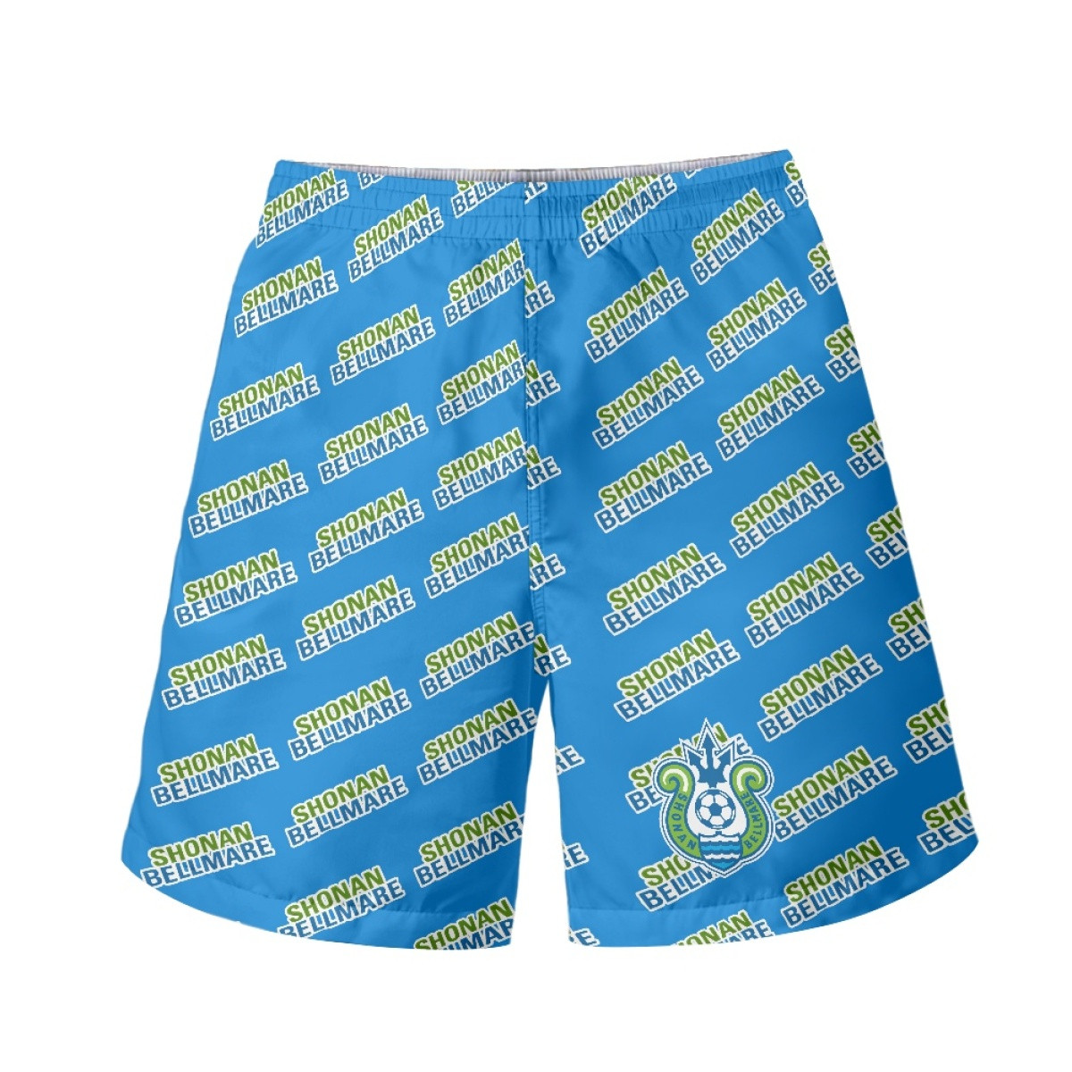 Shonan Bellmare Beach Shorts Swim Pants Swimming Trunks - Bellmare Football Club Medley Monogram Wordmark