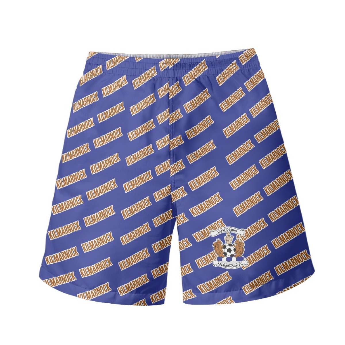 Kilmarnock FC Beach Shorts Swim Pants Swimming Trunks - Kilmarnock Football Club Medley Monogram Wordmark