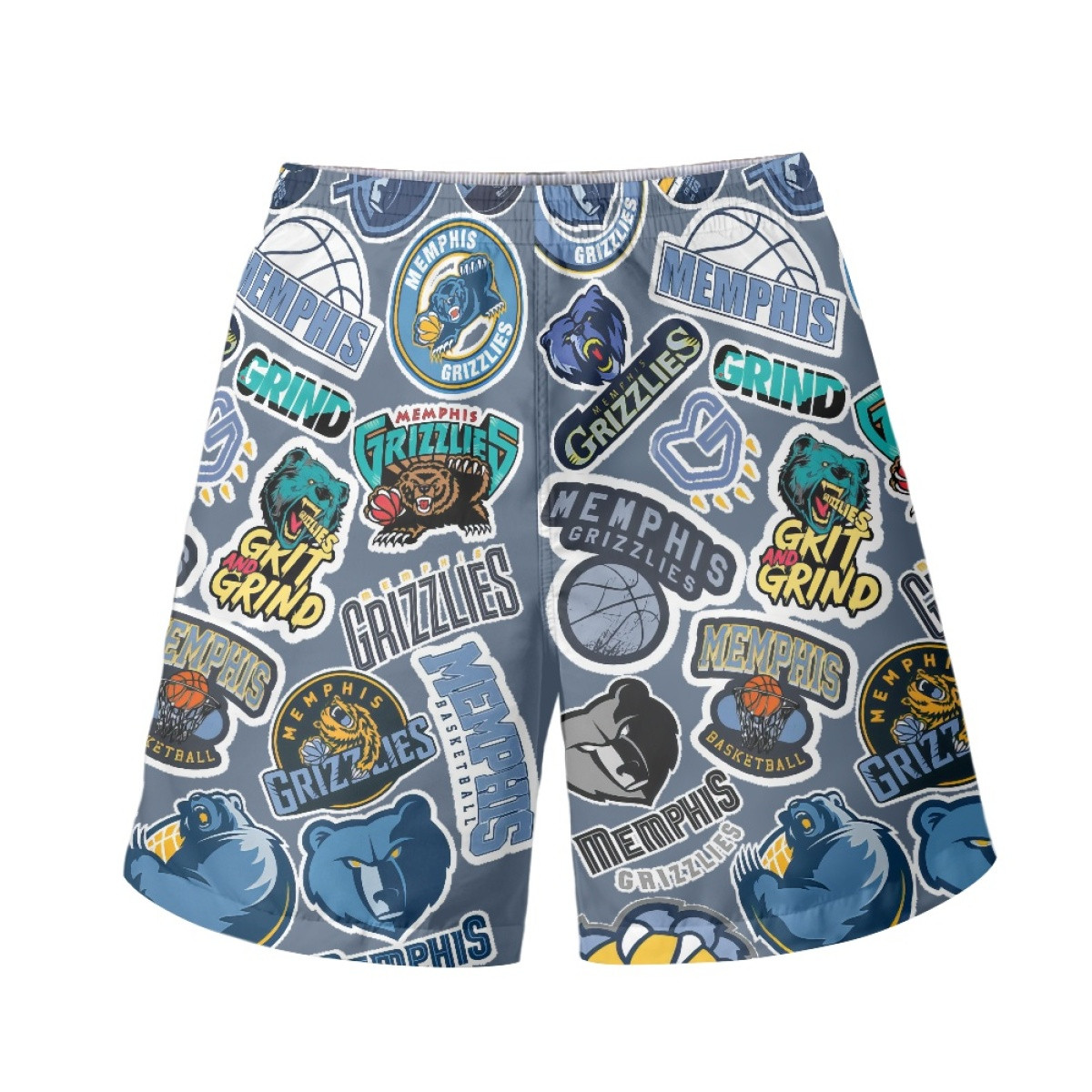 NBA Memphis Grizzlies Beach Shorts Swim Pants Swimming Trunks - Memphis Grizzlies Mania College Logo