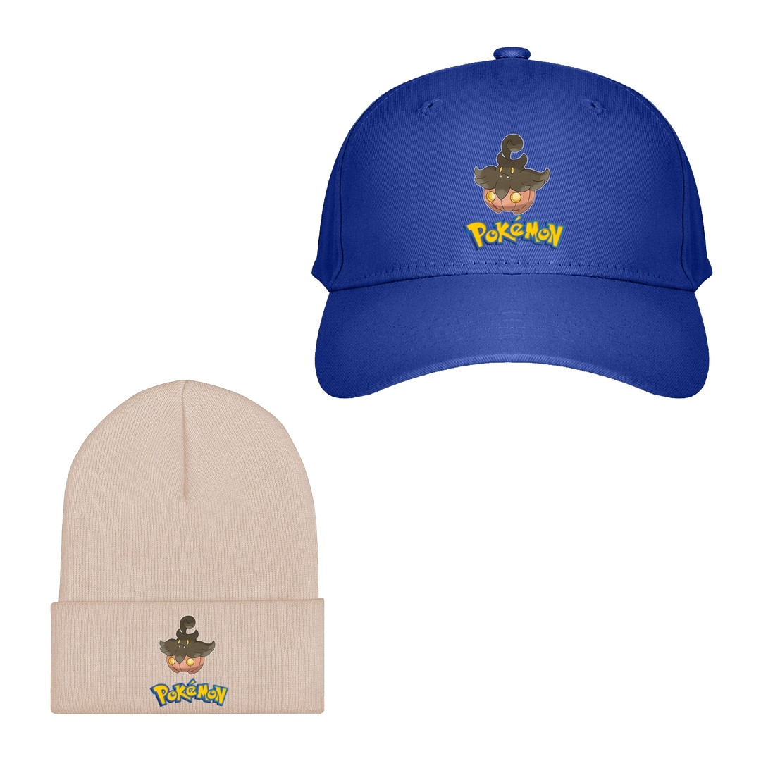 Pokemon Pumpkaboo Baseball Cap Beanie Hat - Pumpkaboo Character Series Art