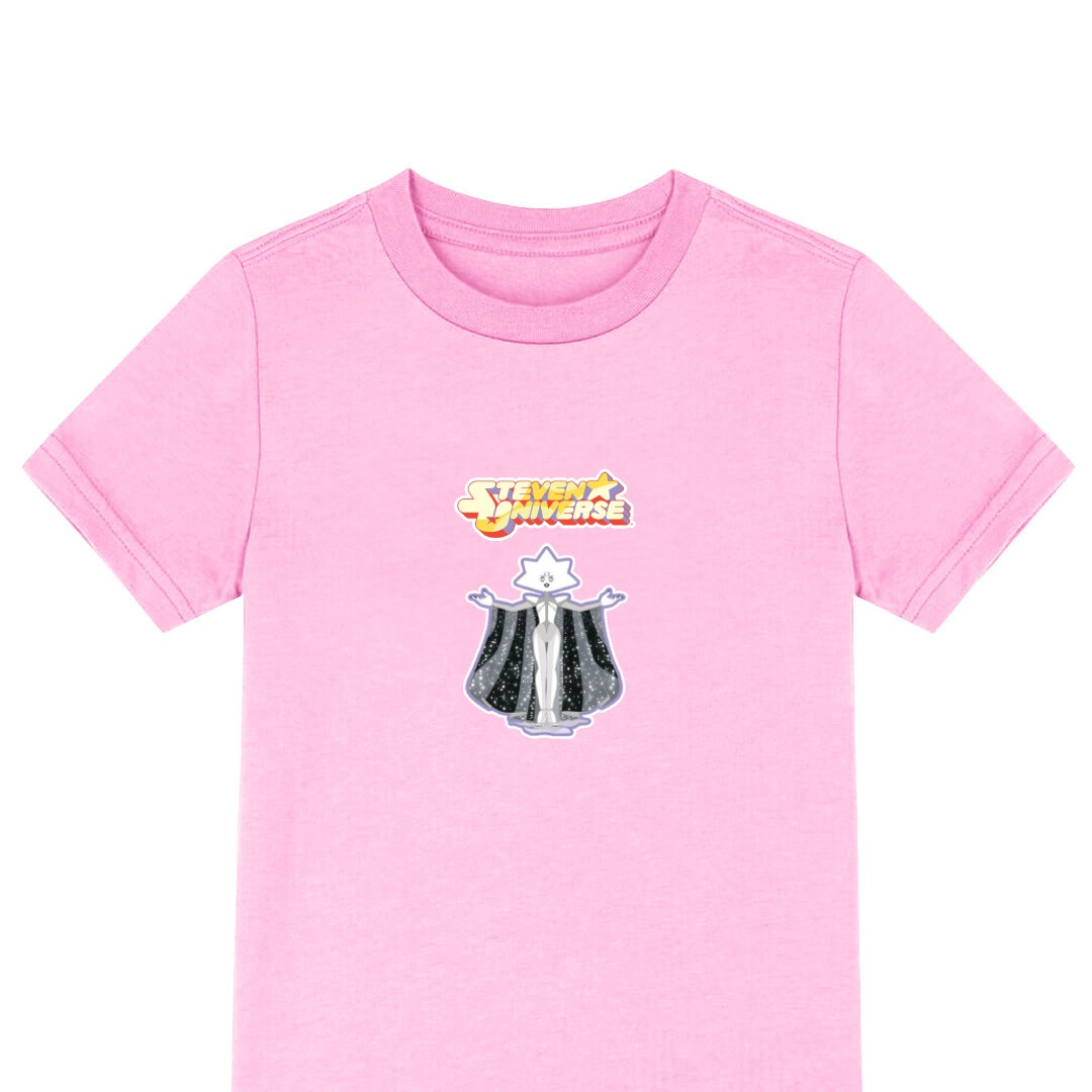 Steven Universe White Diamond Tee Shirt T-Shirt Short Sleeve - White Diamond Standing With Starry Cloak