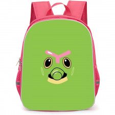 Pokemon Caterpie Backpack StudentPack - Caterpie Minimalist Art On Green Background