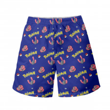 Pokemon Wugtrio Beach Shorts Swim Pants Swimming Trunks - Wugtrio Character Series Art