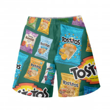 Tostitos Beach Shorts Swim Pants Swimming Trunks - Tostitos Mania Collage Logo