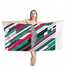 F1 Formula One Aston Martin Bath Beach Towel - Aston Martin Logo On Graphic Art