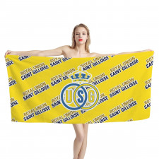 Royal Union Saint Gilloise FC Football Club Bath Beach Towel - Gilloise Football Club Medley Monogram Wordmark