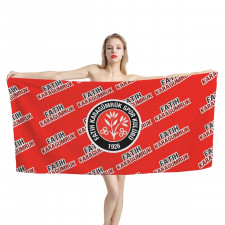 Fatih Karagumruk SK Bath Beach Towel - Karagumruk Football Club Medley Monogram Wordmark