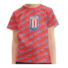 Stoke City FC Tee T-Shirt - Stoke Football Club Medley Monogram Wordmark