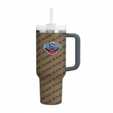 NBA New Orleans Pelicans Quencher H2.0 FlowState Stanley Tumbler 40oz 1.18L - New Orleans Pelicans Medley Monogram Wordmark