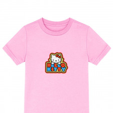 Sanrio Hello Kitty Tee Shirt T-Shirt Short Sleeve - Sanrio Hello Kitty Holding Logo
