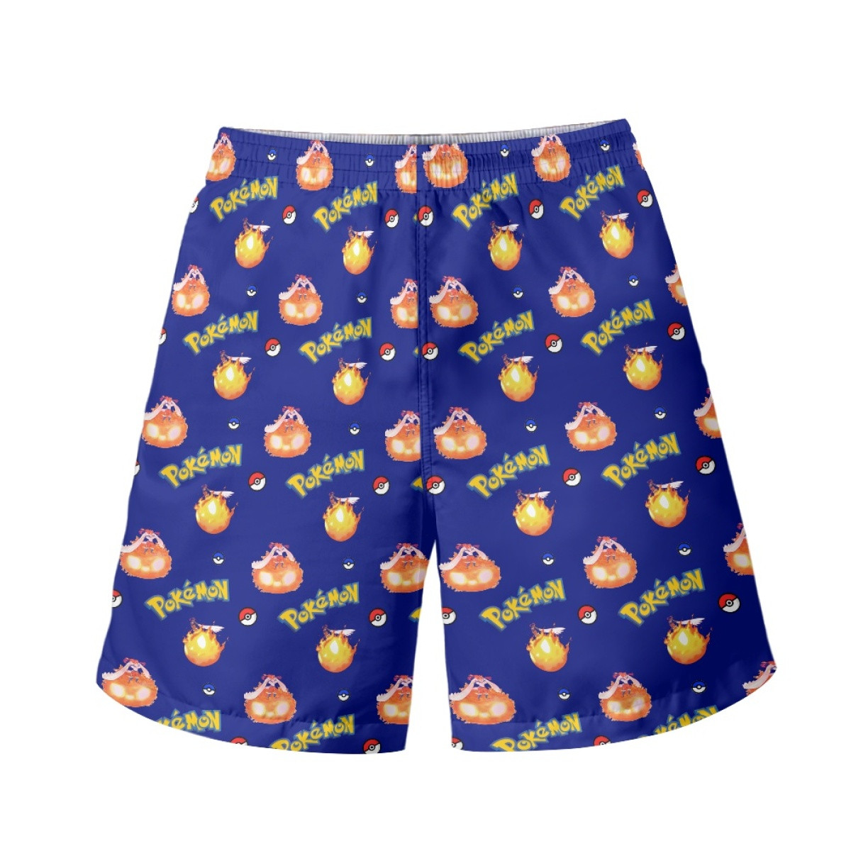 Pokemon Cinderace Beach Shorts Swim Pants Swimming Trunks - Gigantamax Cinderace Character Series Art