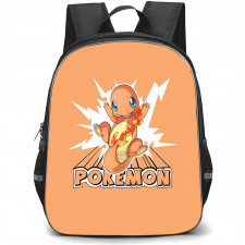 Pokemon Charmander Backpack StudentPack - Charmander Jumping Pokemon Word Art