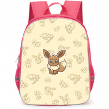 Pokemon Eevee Backpack StudentPack - Eevee Line Art Pattern Background