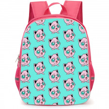 Pokemon Jigglypuff Backpack StudentPack - Jigglypuff Pattern Art On Cyan Background