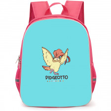 Pokemon Pidgeotto Backpack StudentPack - Pidgeotto Standing On Aqua Background