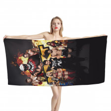WWE Bath Beach Towel - WWE Evolution With Fire Background