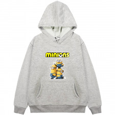 Minions Hoodie Hooded Sweatshirt Sweater Jacket - Stuart Kevin And Bob Smiling