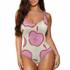 Burga Art Pattern One Piece Girls and Women's Swimsuit - Burga Bon Appetit Pattern Art Poster