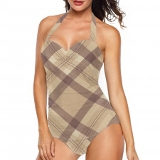 Burga Art Pattern Tankini Halter One Piece Women's Swimsuit - Burga Coffee Break Poster