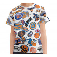 NBA New York Knicks Tee T-Shirt - New York Knicks Mania College Logo