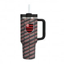 Clube De Regatas Do Flamengo Quencher H2.0 FlowState Stanley Tumbler 40oz 1.18L - Clube De Regatas Do Flamengo Football Club Medley Monogram Wordmark