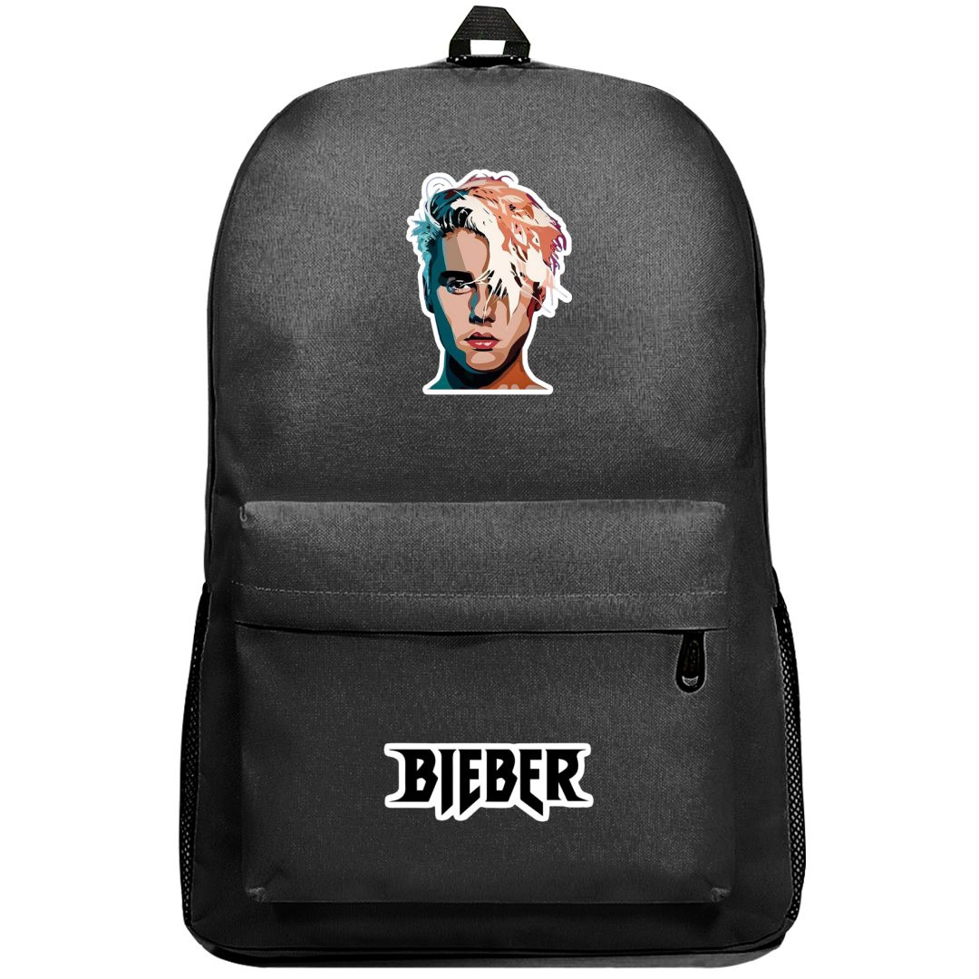 Justin Bieber Backpack SuperPack - Justin Bieber Wpap Sticker Art