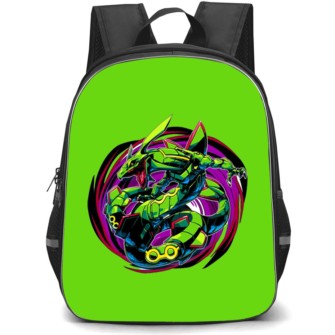 Pokemon Rayquaza Backpack StudentPack - Rayquaza Purple Background Sticker Art