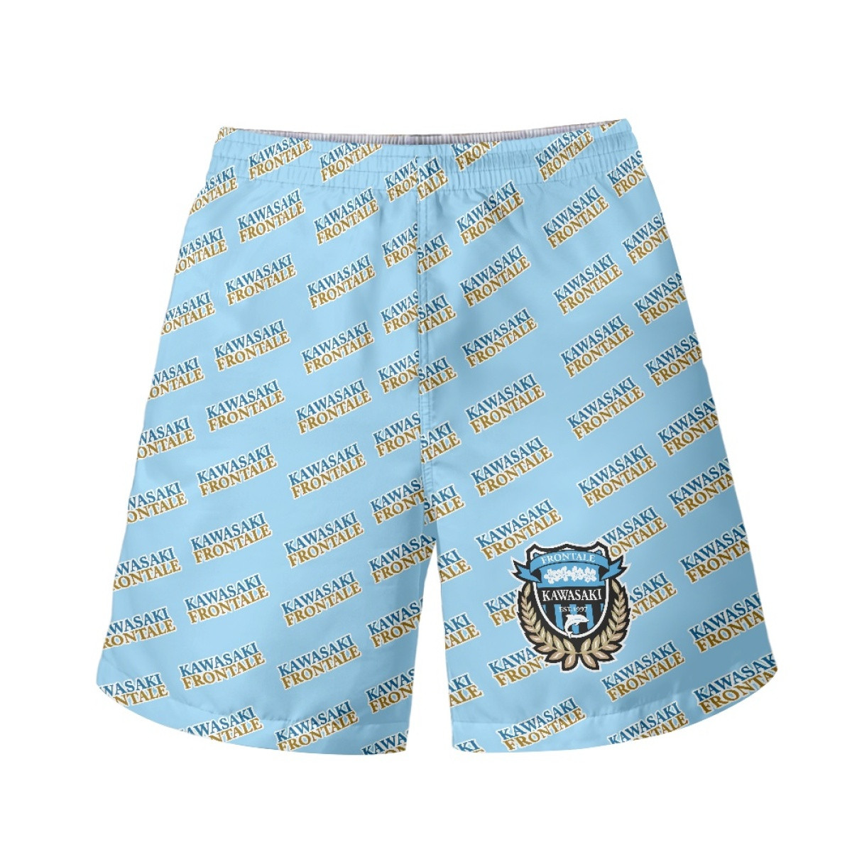 Kawasaki Frontale Beach Shorts Swim Pants Swimming Trunks - Frontale Football Club Medley Monogram Wordmark