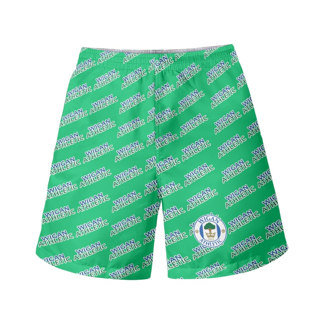 Wigan Athletic FC Beach Shorts Swim Pants Swimming Trunks - Wigan Football Club Medley Monogram Wordmark