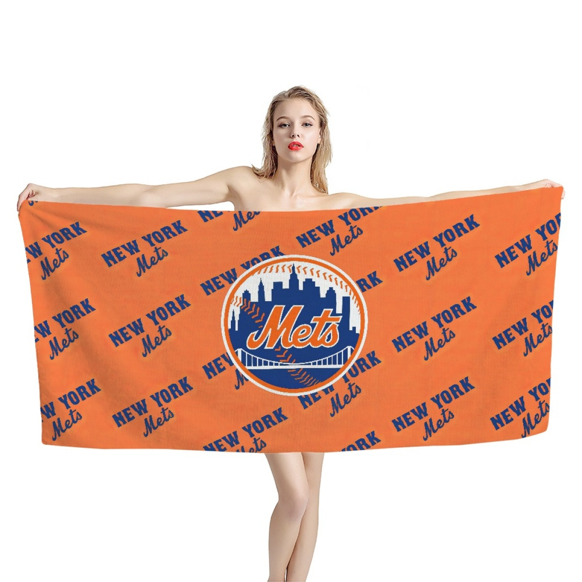 MLB New York Mets Bath Beach Towel - New York Mets Medley Monogram Wordmark