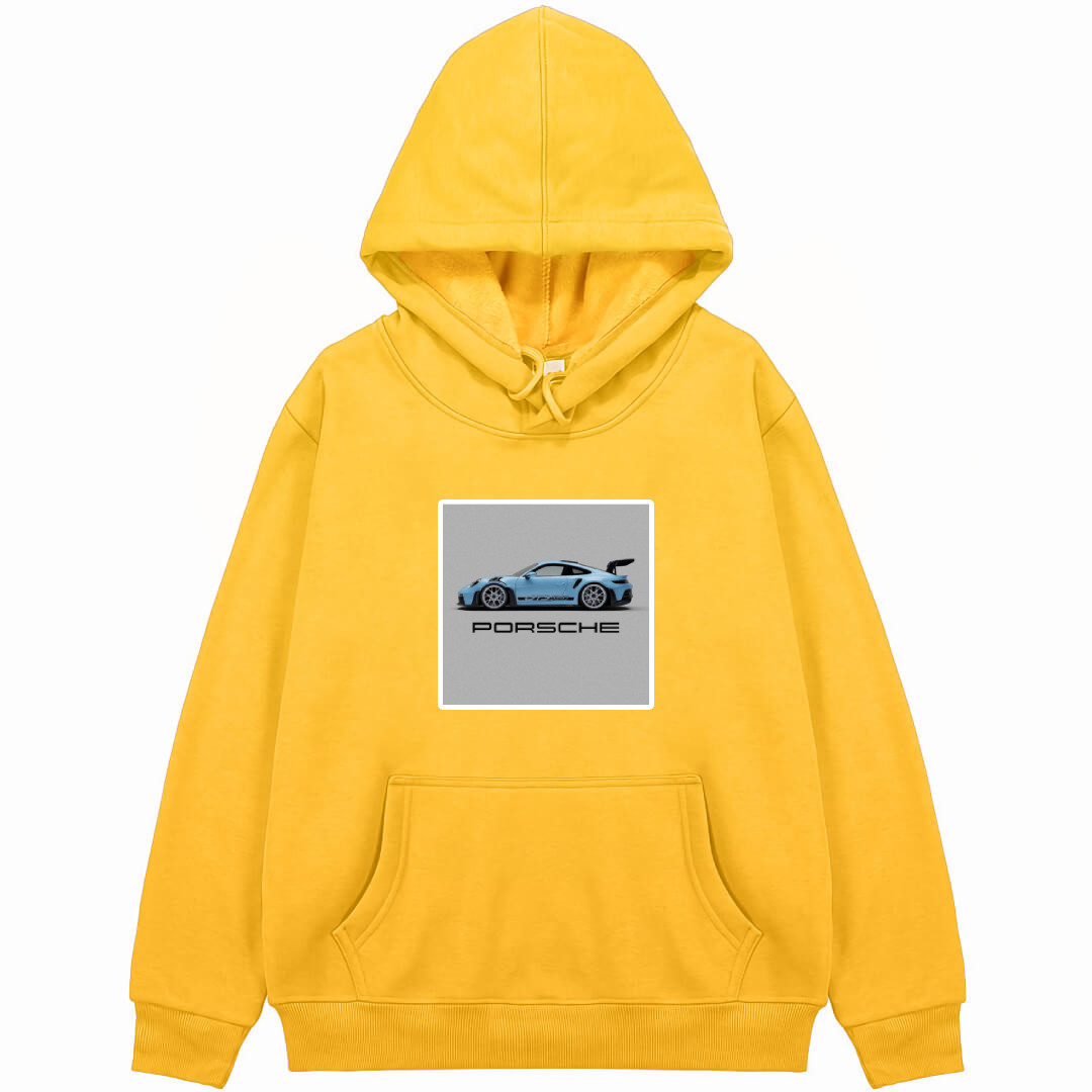 Porsche Hoodie Hooded Sweatshirt Sweater Jacket - Porsche 911 GT3 On Gray Background