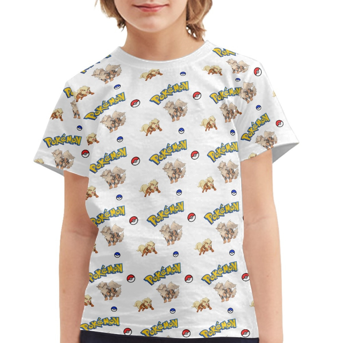 Pokemon Arcanine Tee Shirt T-Shirt Short Sleeve - Arcanine Character Series Art