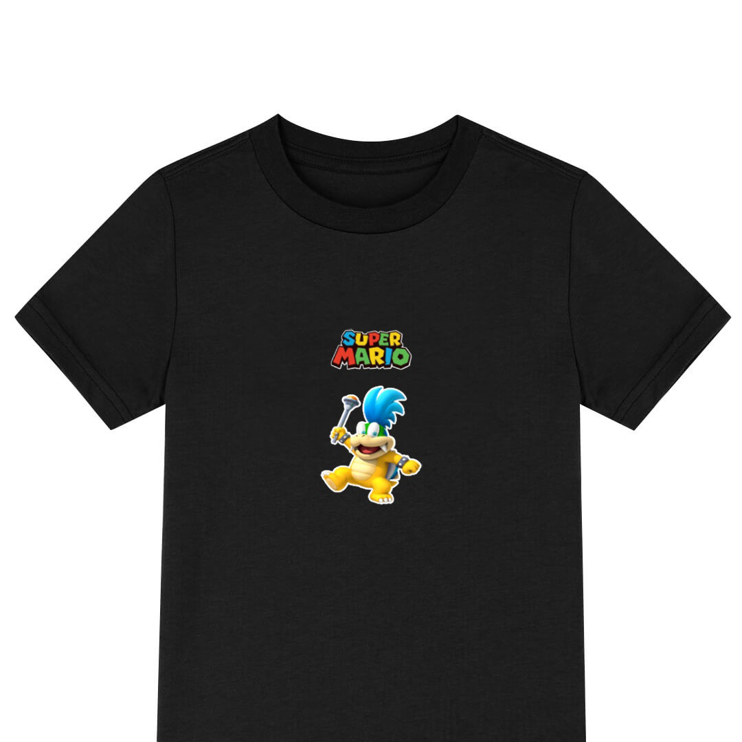Super Mario Larry Koopa Tee Shirt T-Shirt Short Sleeve - Larry Koopa Cartoon Art